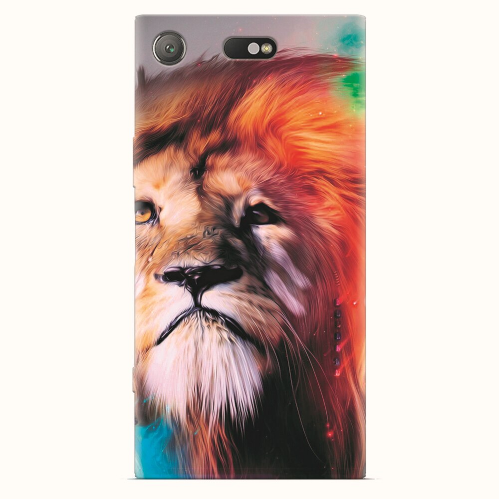 Husa silicon pentru Sony Xperia XZ1 Compact, Awesome Art Of Lion