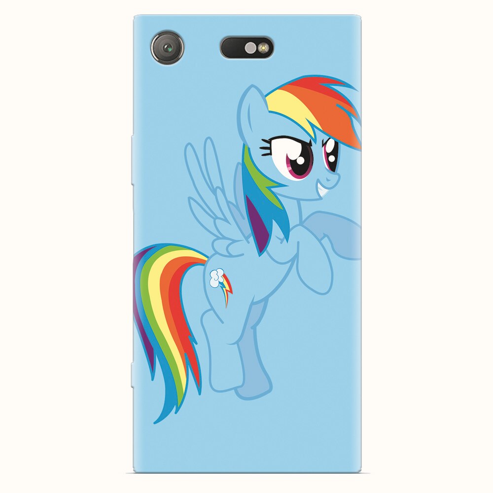 Husa silicon pentru Sony Xperia XZ1 Compact, Rainbow Dash