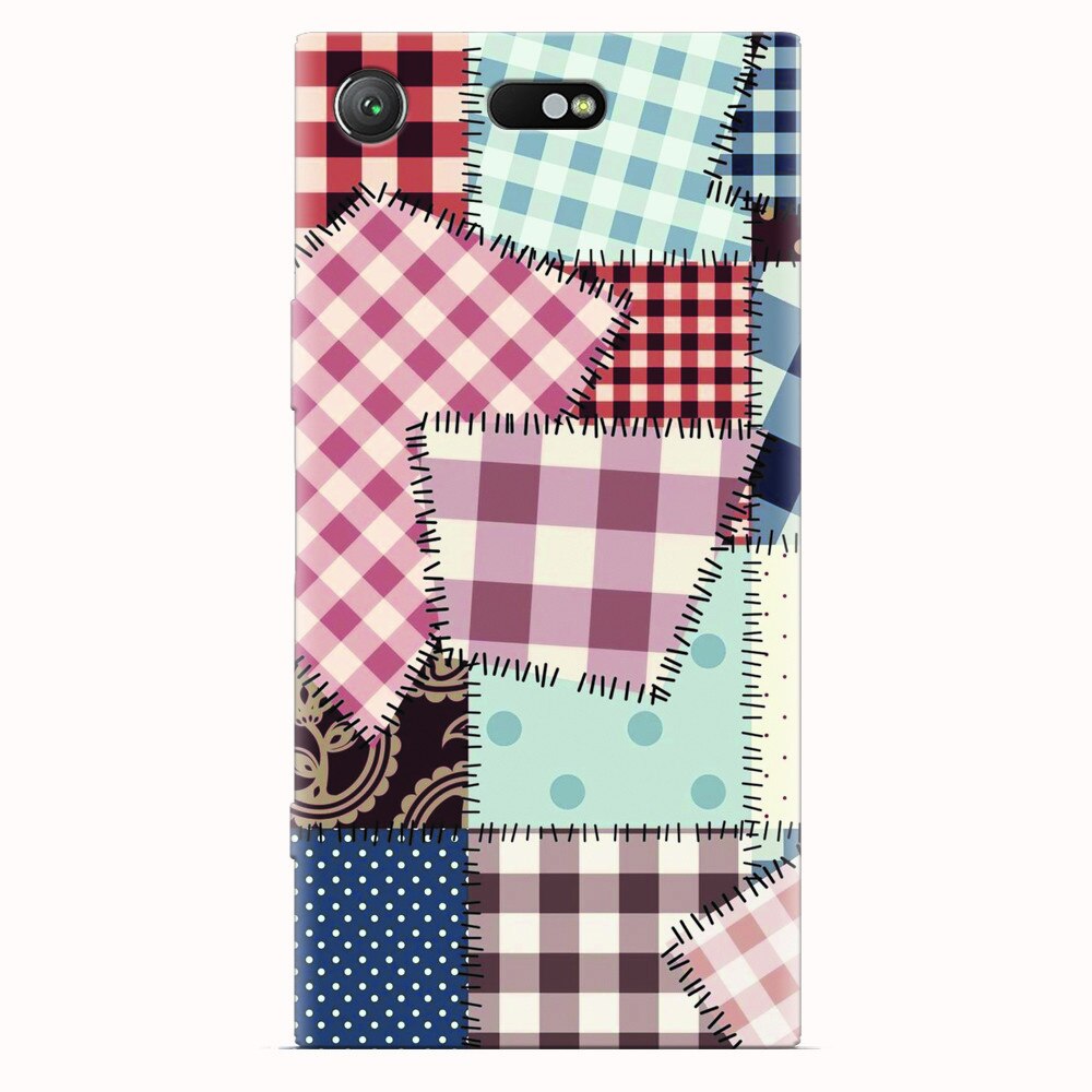 Husa silicon pentru Sony Xperia XZ1 Compact, Patchwork Vector