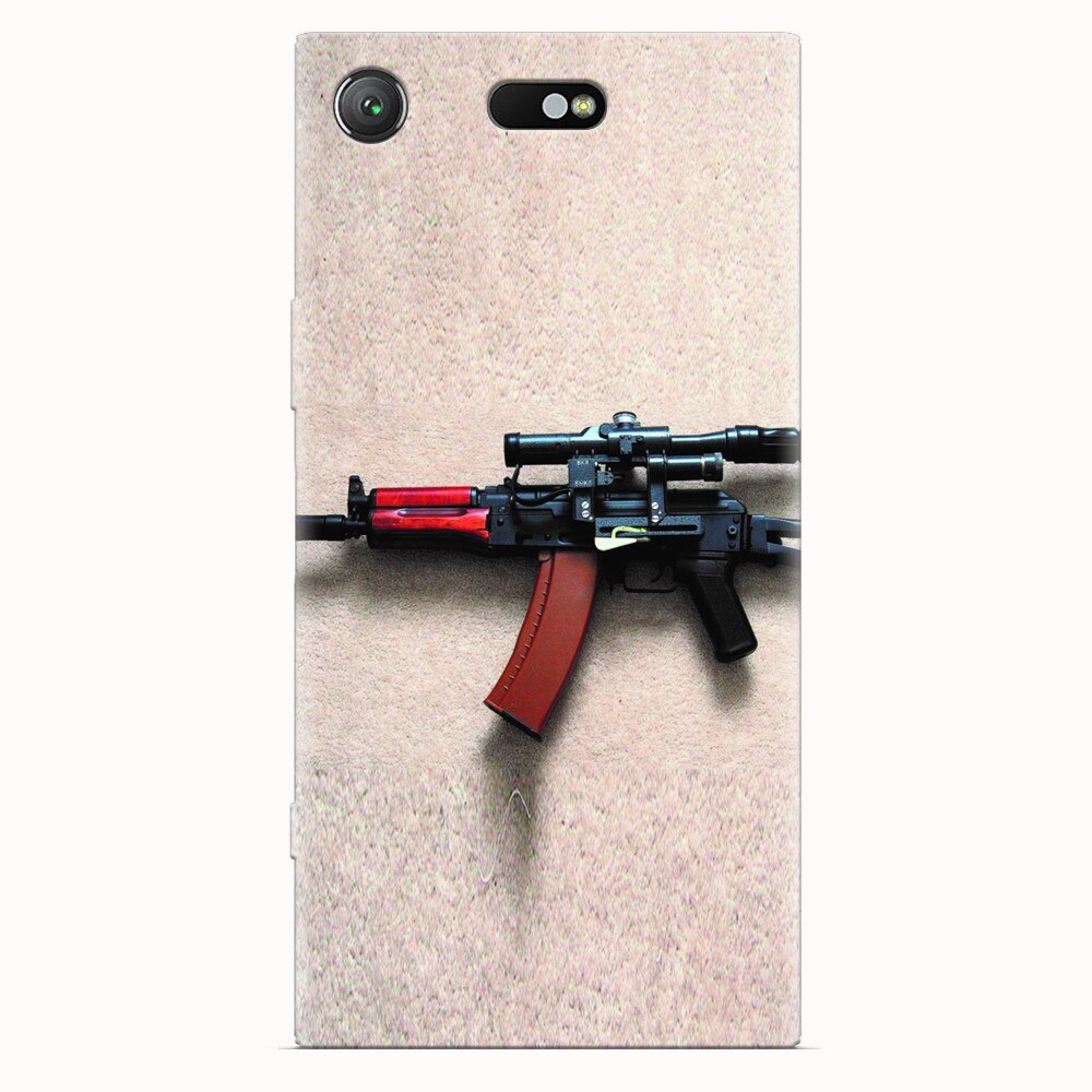 Husa silicon pentru Sony Xperia XZ1 Compact, AK Kalashnikov Gun Of Military