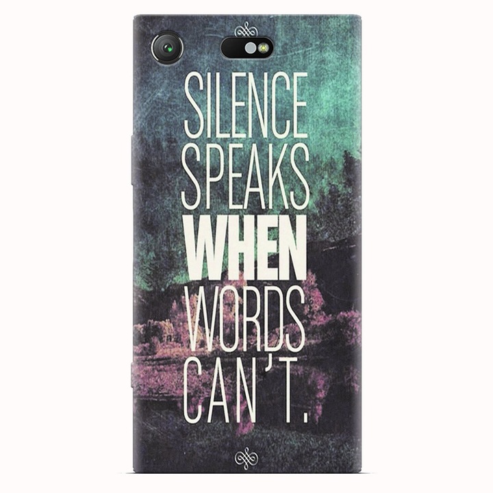 Szilikon tok Sony Xperia XZ1 Compact telefonhoz, a csend beszél, ha a szó nem tud