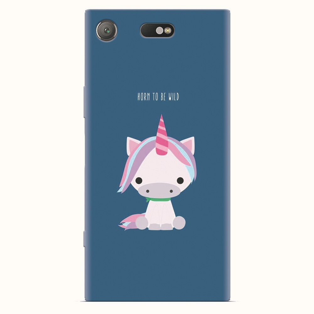 Husa silicon pentru Sony Xperia XZ1 Compact, Horn To Be Wild Cute Unicorn