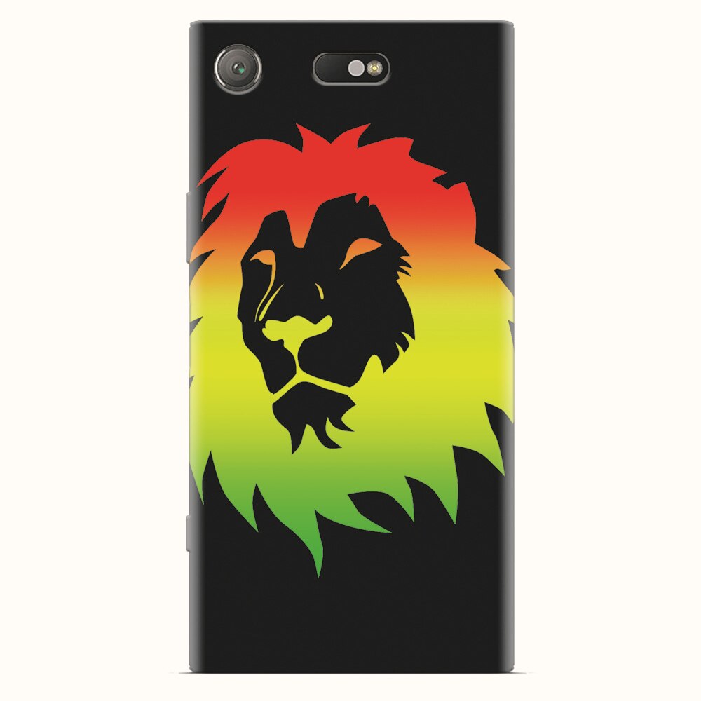 Husa silicon pentru Sony Xperia XZ1 Compact, Rasta Color Lion