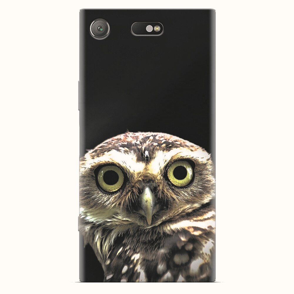 Husa silicon pentru Sony Xperia XZ1 Compact, Owl In The Dark