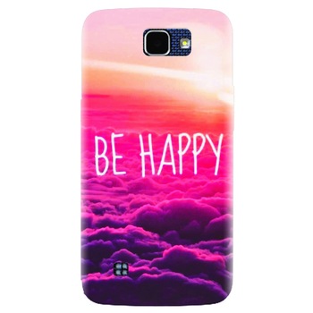 Husa silicon pentru LG K4, Be Happy Puffy Clouds Husa silicon pentru LG K4, Be Happy Puffy Clouds