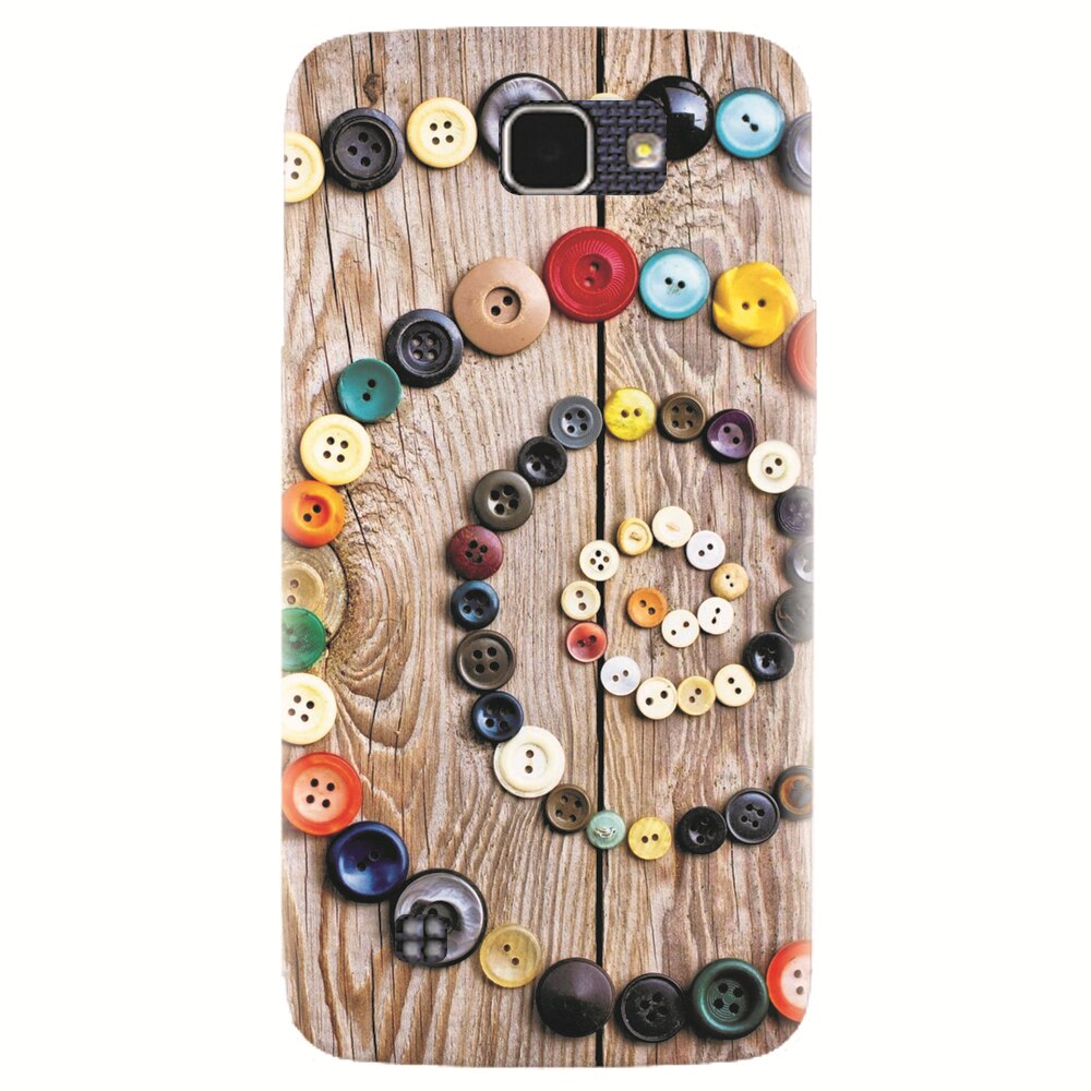 Husa silicon pentru LG K4, Colorful Buttons Spiral Wood Deck