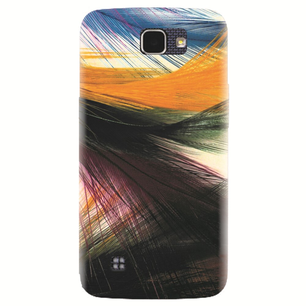 Husa silicon pentru LG K4, Colorful Peacock Feathers
