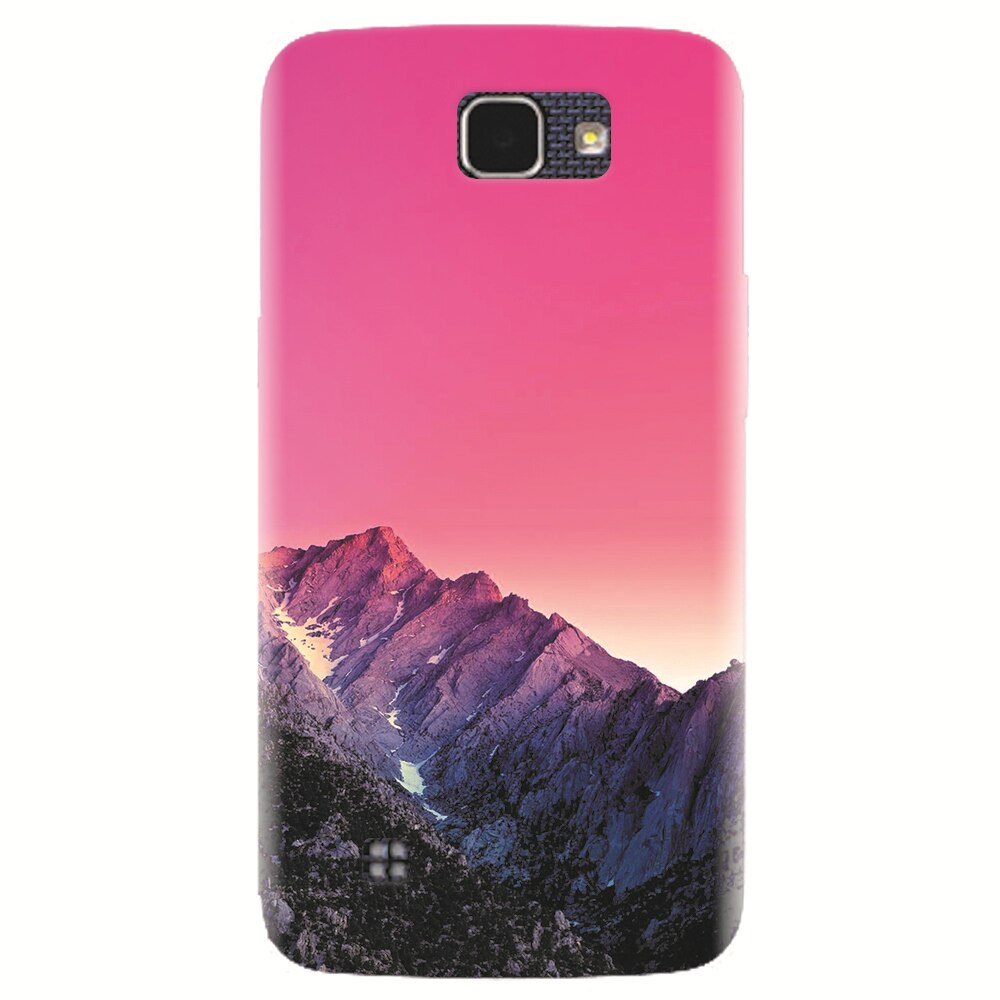 Husa silicon pentru LG K4, Mountain Peak Pink Gradient Effect