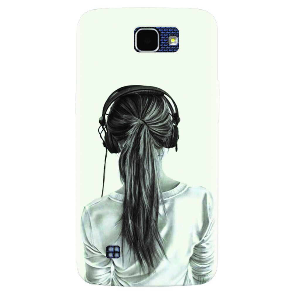 Husa silicon pentru LG K4, Girl With Headphone