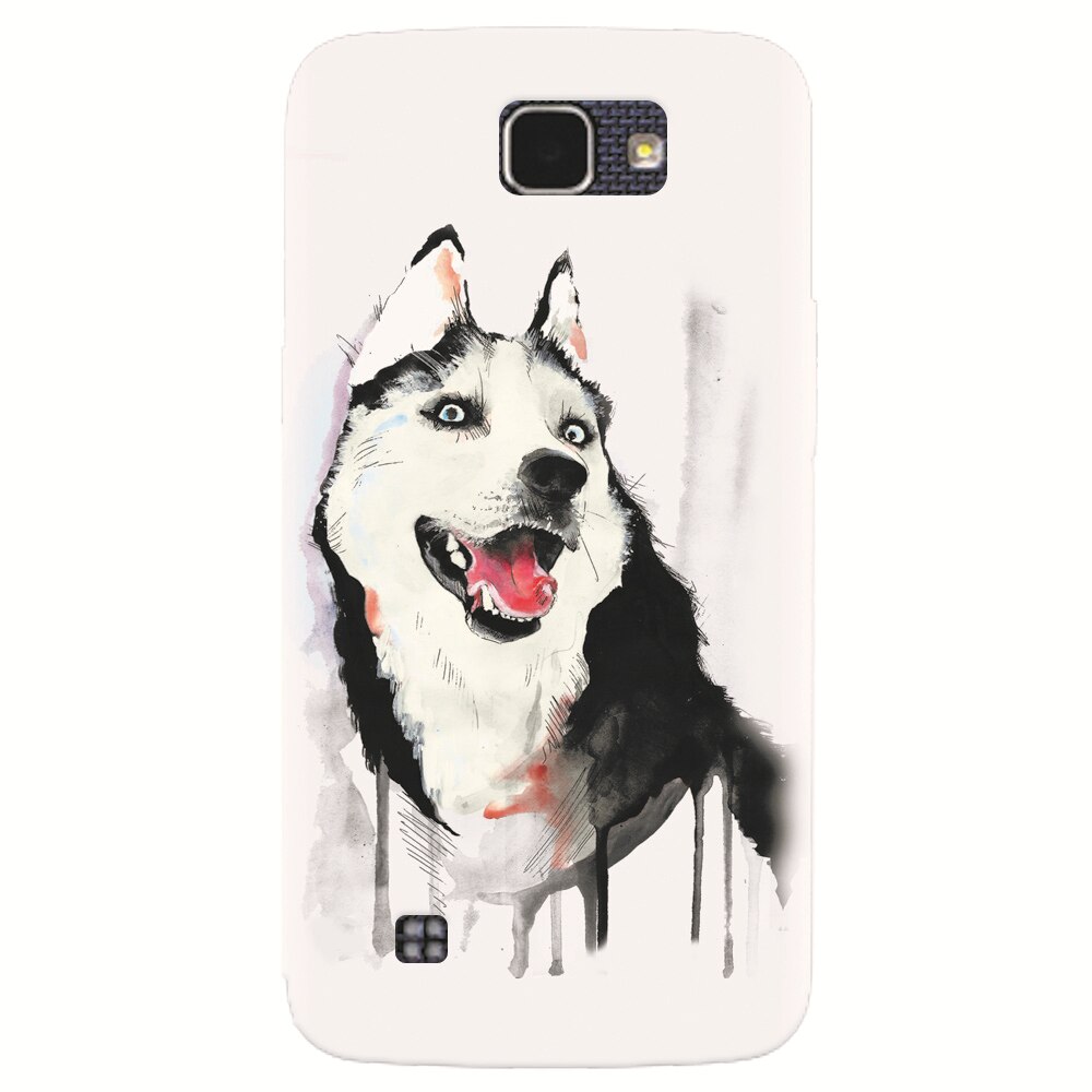 Husa silicon pentru LG K4, Husky Dog Watercolor Illustration