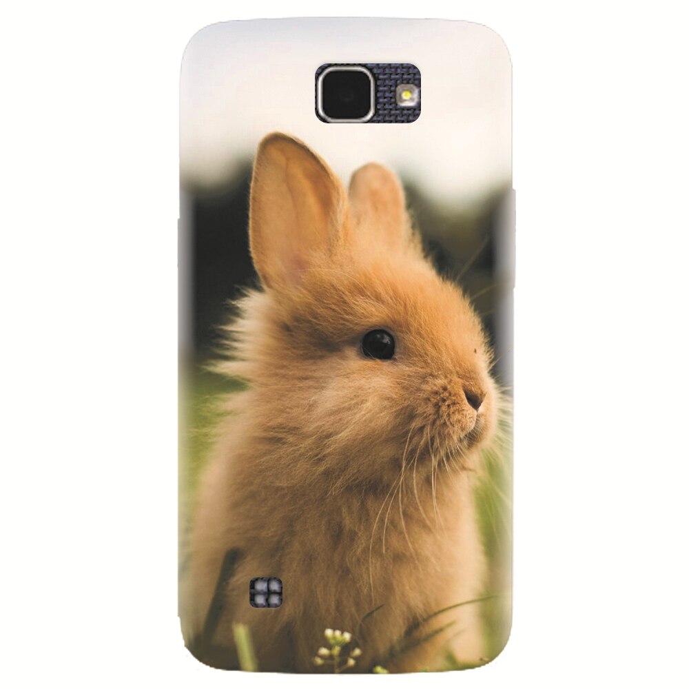 Husa silicon pentru LG K4, Cute Rabbit In Grass