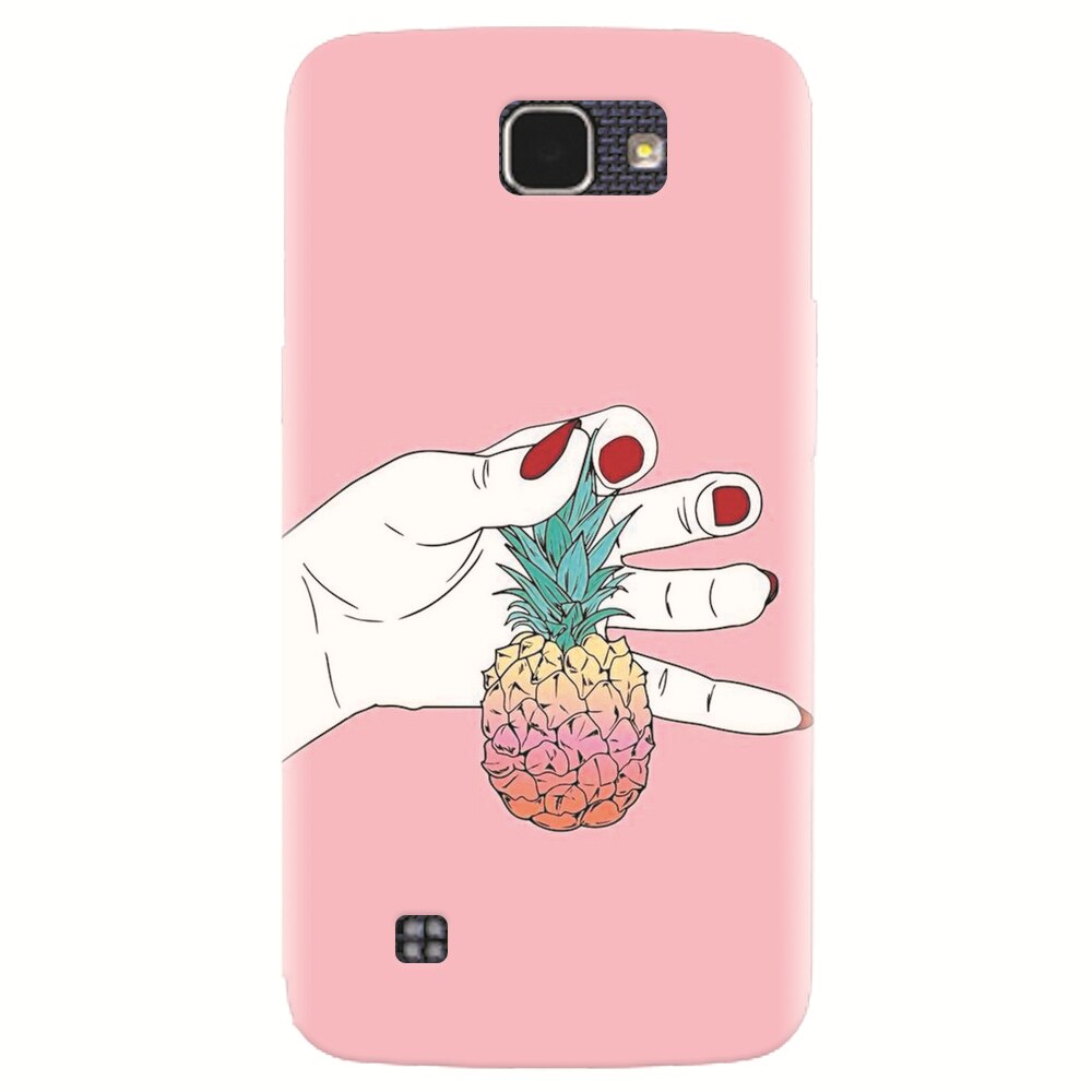 Husa silicon pentru LG K4, Rainbow Pinepple