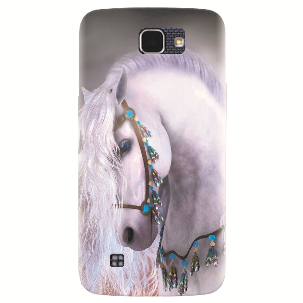 Husa silicon pentru LG K4, White Horse