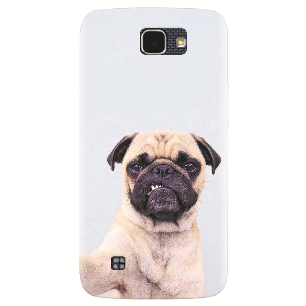 Husa silicon pentru LG K4, Simple Pug Selfie