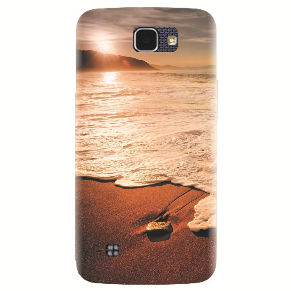 Husa silicon pentru LG K4, Sunset Foamy Beach Wave