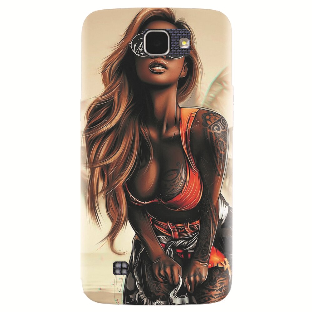 Husa silicon pentru LG K4, Tattoed Girl