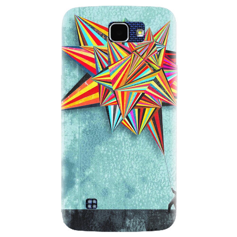 Husa silicon pentru LG K4, Abstract Colorful Balloon Triangles