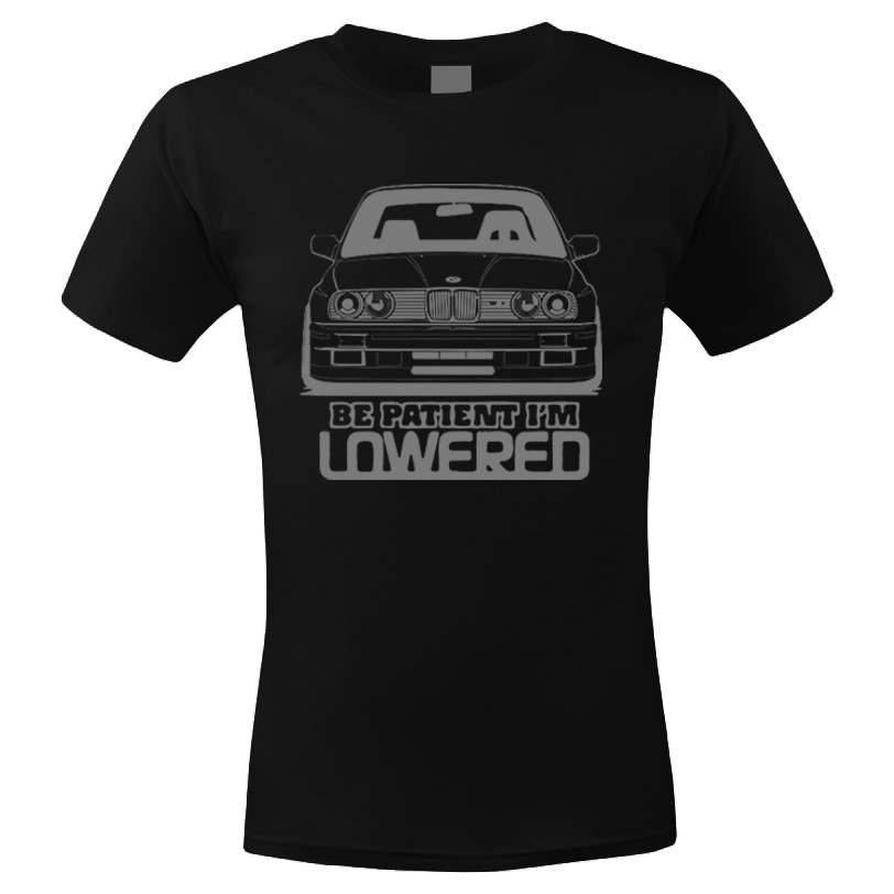 Tricou Personalizat Bmw E30 Be Patient I'm Lowered, ADLER, Negru, 2XL
