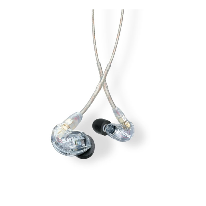 Casti profesionale in-ear Shure SE215-CL-EFS, cu super izolare fonica, transparent