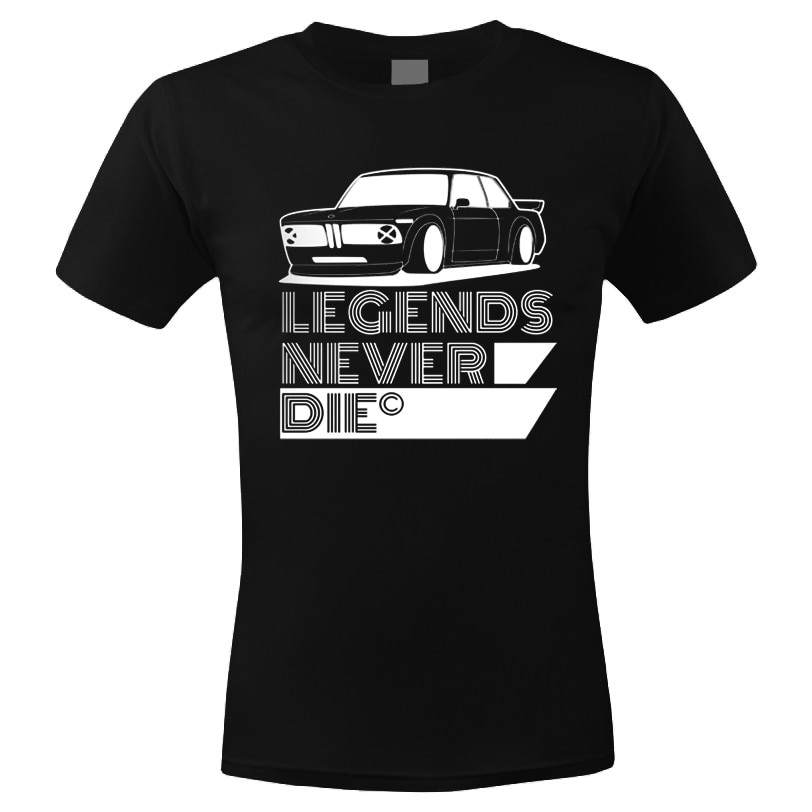 Tricou Personalizat Bmw 2002 Legends Never Die, ADLER, Negru, S