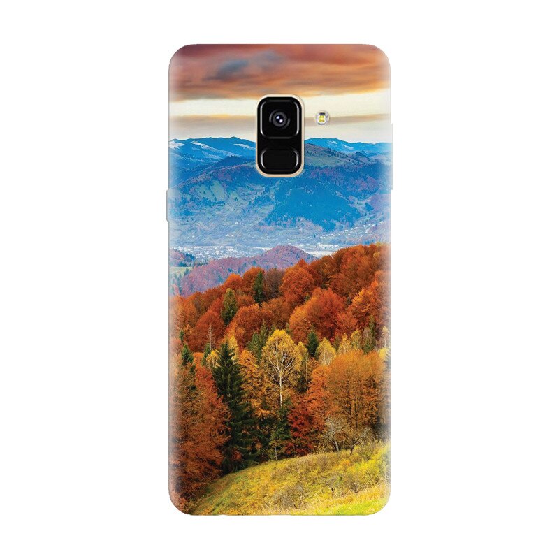 Husa silicon pentru Samsung Galaxy J6 2018, Autumn Mountain Fall Rusty Forest Colours