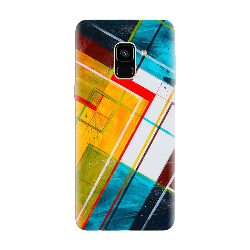 Husa silicon pentru Samsung Galaxy A6, Abstraction Color Shape