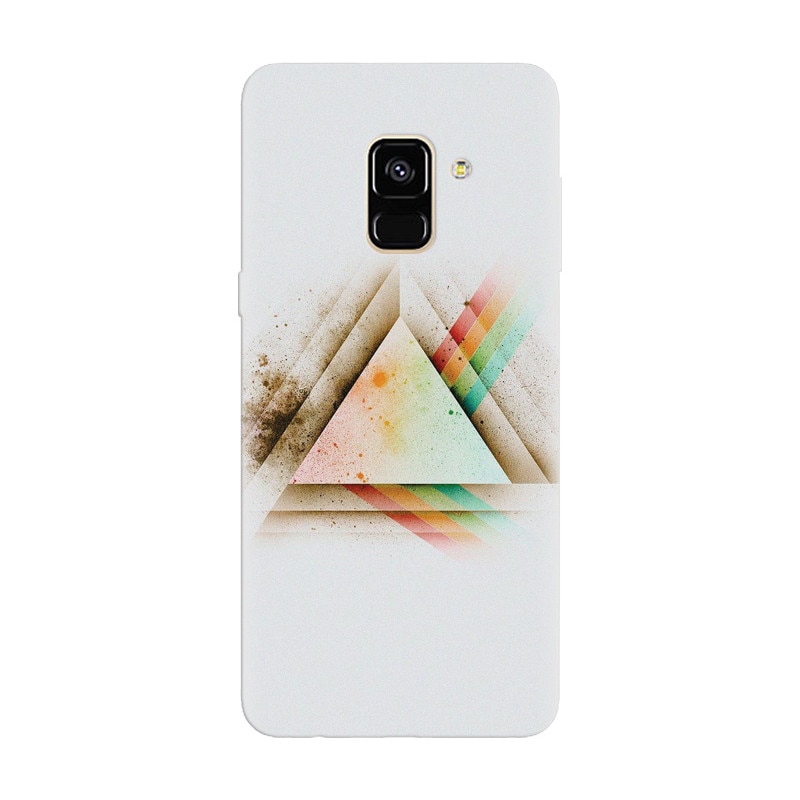 Husa silicon pentru Samsung Galaxy A8 2018, Abstract Grunge Light Triangle