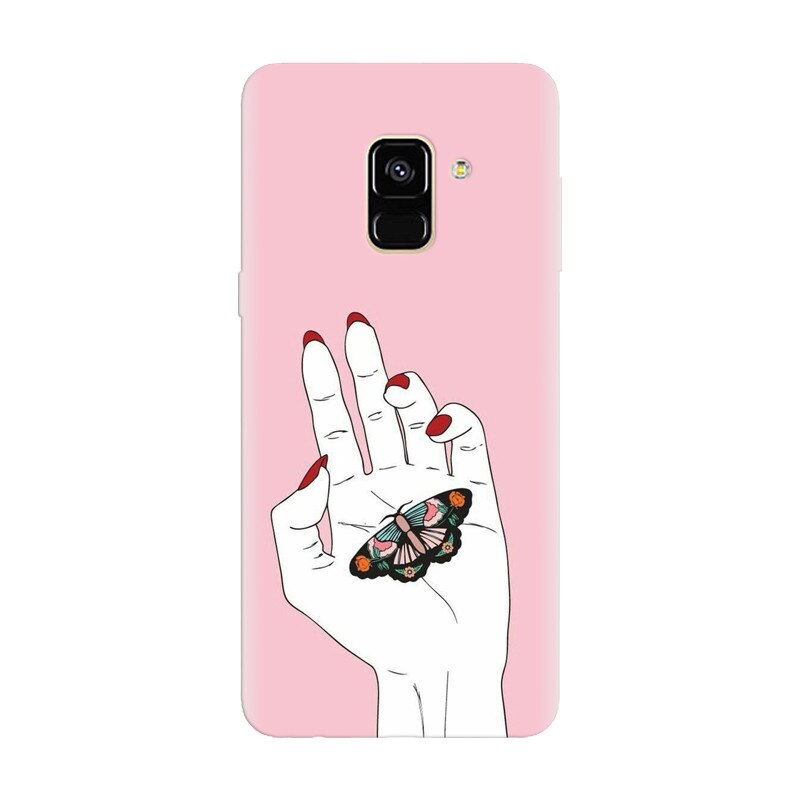 Husa silicon pentru Samsung Galaxy A6, Butterfly In Hand