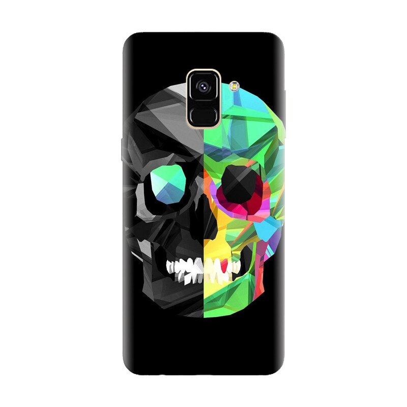 Husa silicon pentru Samsung Galaxy A6, Colorful Skull