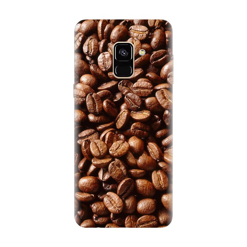 Husa silicon pentru Samsung Galaxy A6, Coffee Beans