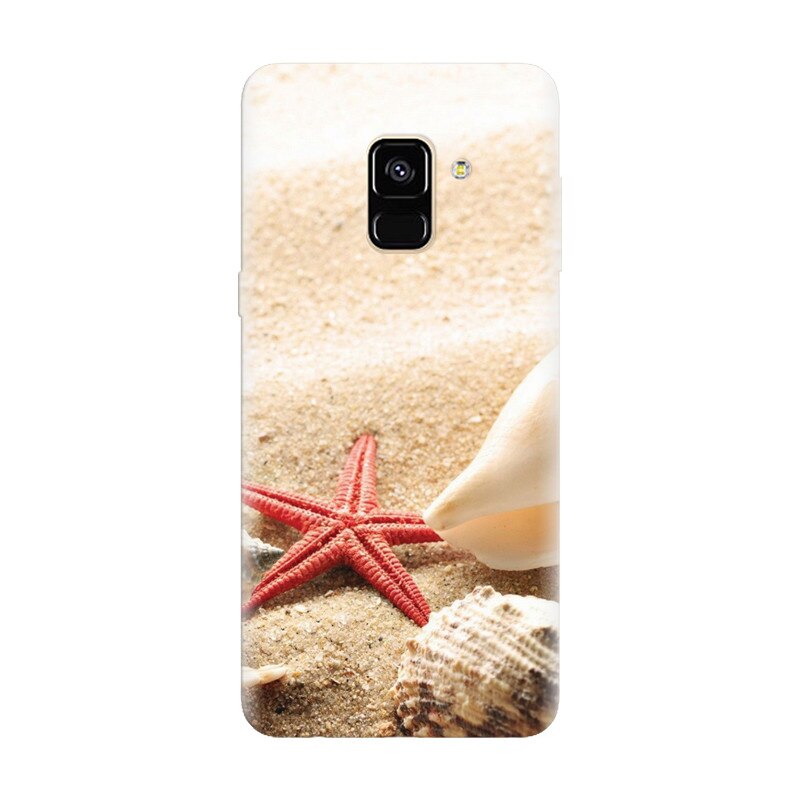Husa silicon pentru Samsung Galaxy A8 Plus, Beach Shells And Starfish