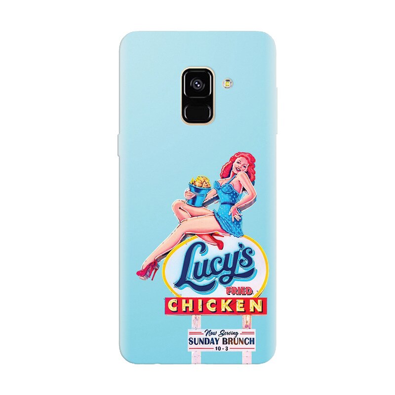 Husa silicon pentru Samsung Galaxy A8 Plus, American Vintage Restaurant Sign
