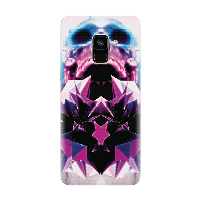 Husa silicon pentru Samsung Galaxy A6, Abstract Framed Skull