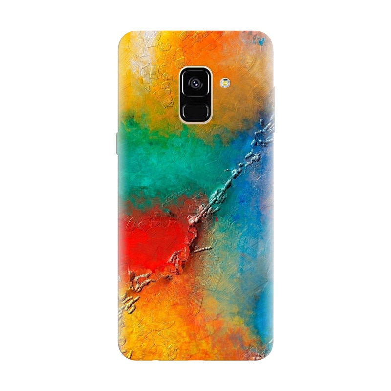 Husa silicon pentru Samsung Galaxy J6 2018, Colorful Wall Paint Texture