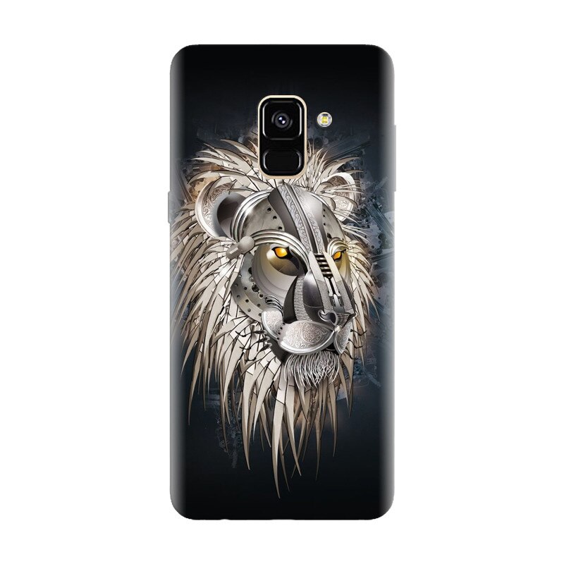 Husa silicon pentru Samsung Galaxy A8 Plus, Abstract Lion 001