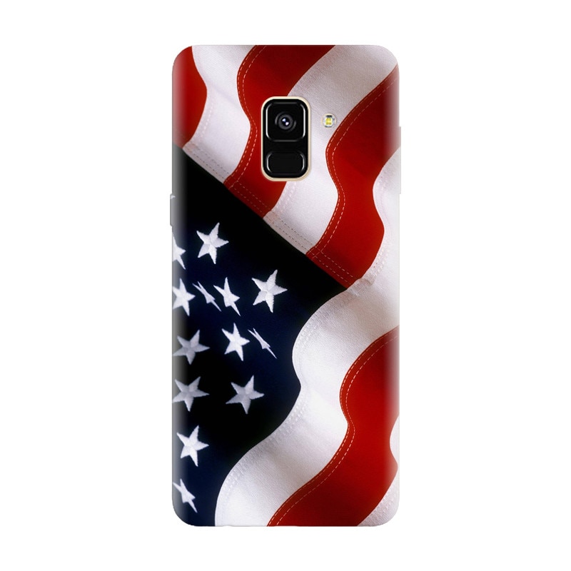 Husa silicon pentru Samsung Galaxy A8 Plus, American