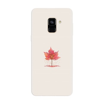 Husa silicon pentru Samsung Galaxy J6 2018, Autumn Tree Leaf Shape Illustration Husa silicon pentru Samsung Galaxy J6 2018, Autumn Tree Leaf Shape Illustration