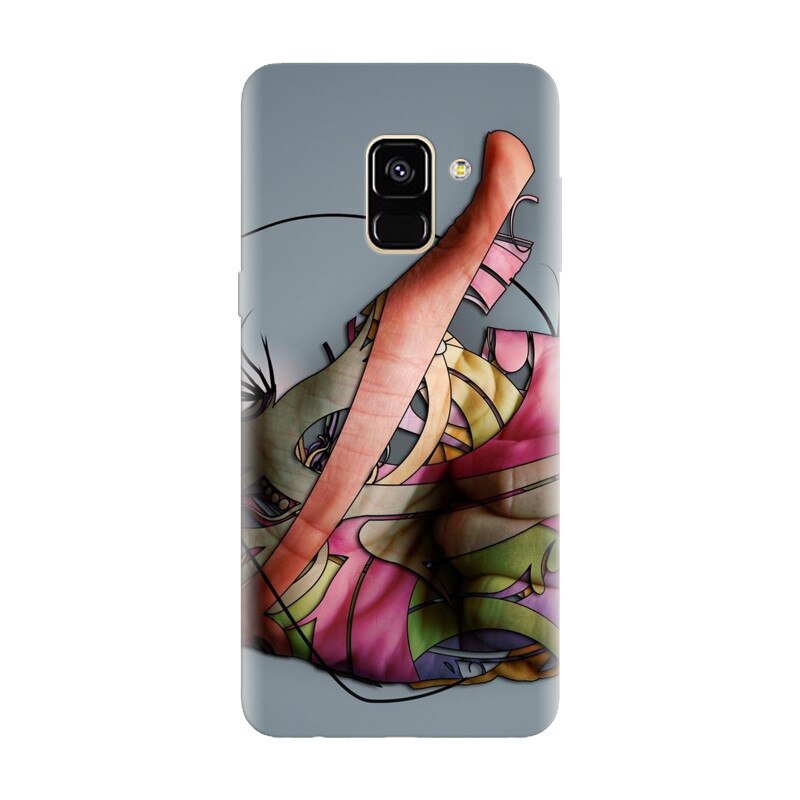 Husa silicon pentru Samsung Galaxy A6, Abstract Minimalistic Hands
