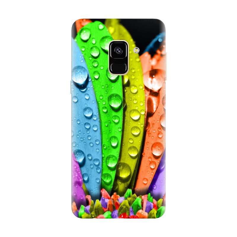 Husa silicon pentru Samsung Galaxy A6, Colorful Daisy Petals
