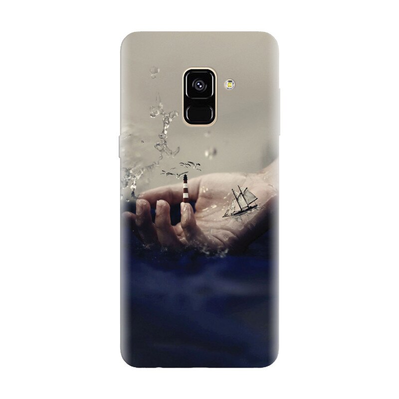 Husa silicon pentru Samsung Galaxy A6, 3D Hand Ocean Render