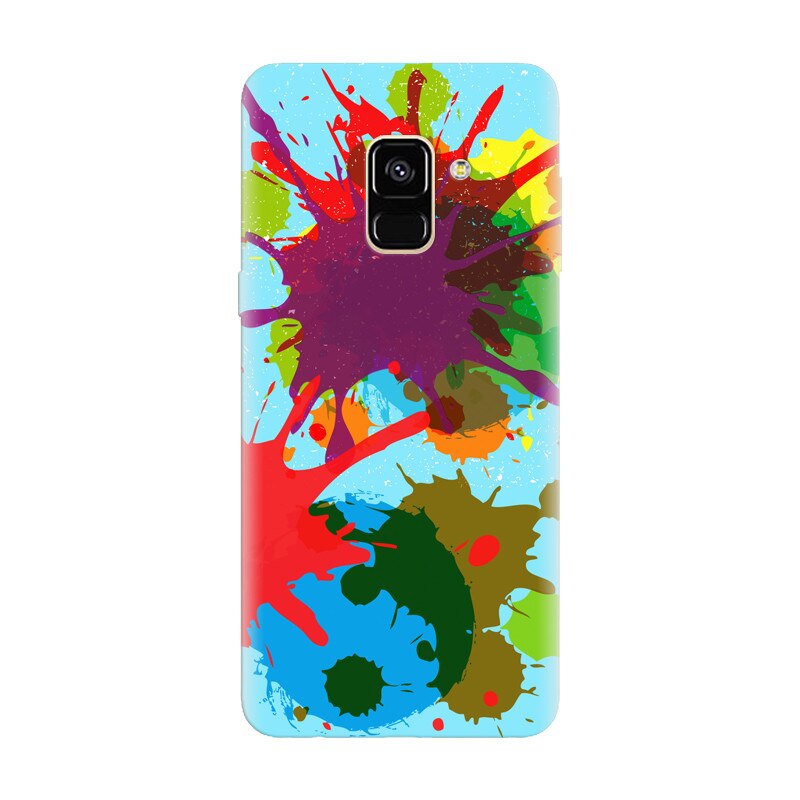 Husa silicon pentru Samsung Galaxy A8 Plus, Holi Splash
