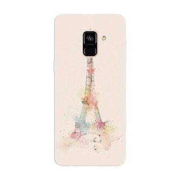 Husa silicon pentru Samsung Galaxy A8 2018, Eiffel Tower 001 Husa silicon pentru Samsung Galaxy A8 2018, Eiffel Tower 001