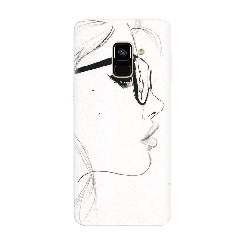 Husa silicon pentru Samsung Galaxy A8 Plus, Girl Face