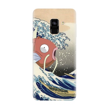 Husa silicon pentru Samsung Galaxy A8 2018, Great Wave Fish Husa silicon pentru Samsung Galaxy A8 2018, Great Wave Fish