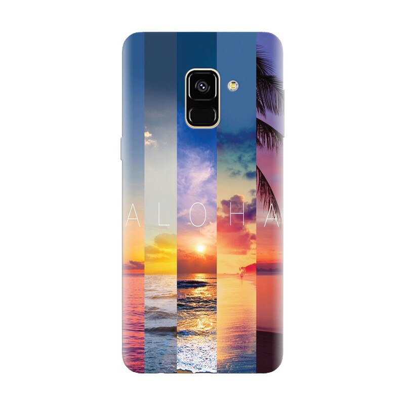 Husa silicon pentru Samsung Galaxy A6, Aloha Summer Stripes