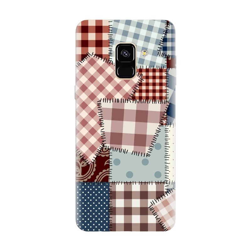Husa silicon pentru Samsung Galaxy A8 2018, Patchwork Vector