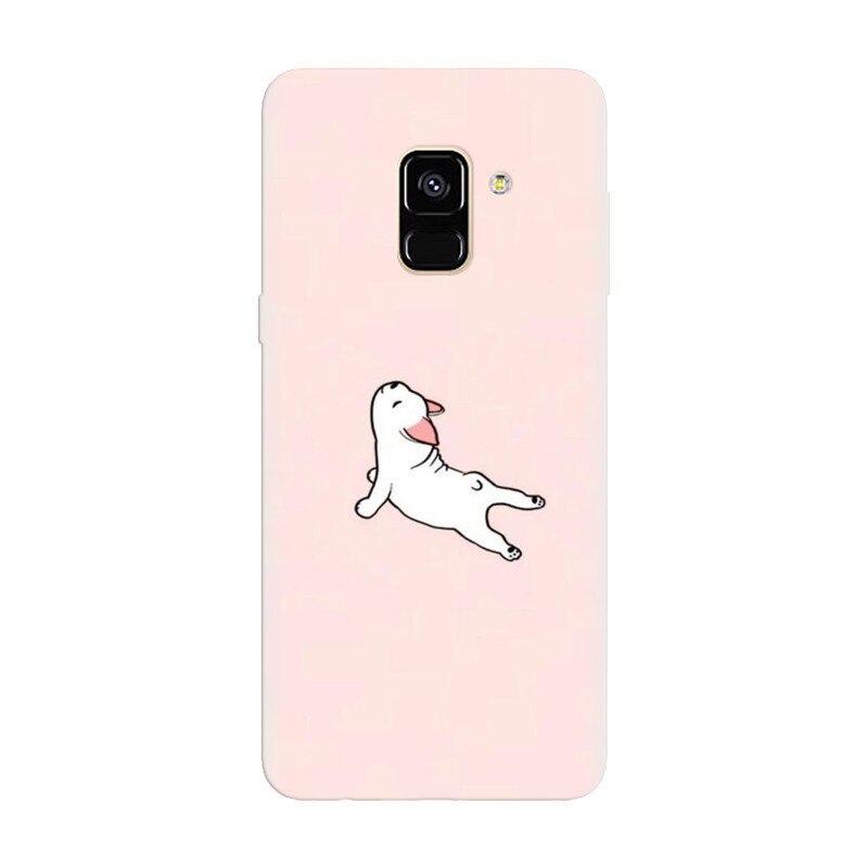 Husa silicon pentru Samsung Galaxy J6 2018, Cute Dog Streching