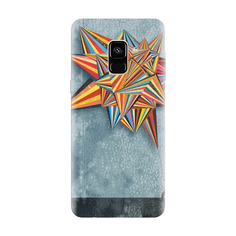 Husa silicon pentru Samsung Galaxy A6, Abstract Colorful Balloon Triangles