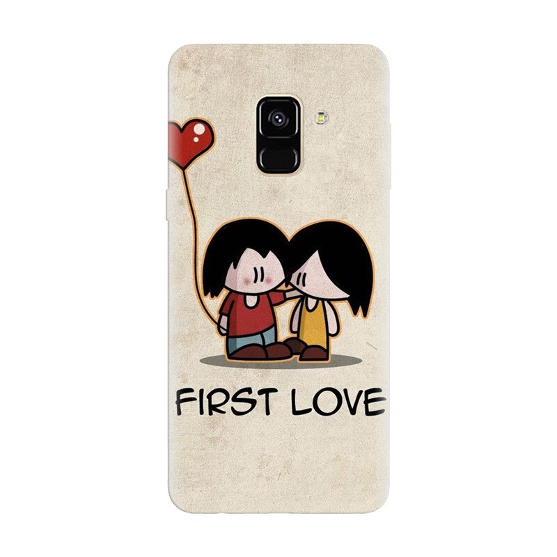 Husa silicon pentru Samsung Galaxy A8 2018, First Love Great Lock Screen