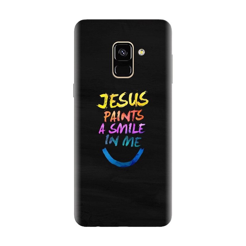 Husa silicon pentru Samsung Galaxy A6, Jesus Paints A Smile In Me